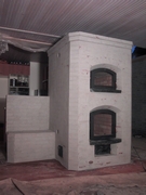 Finsk masseovn, lille røgbænk.